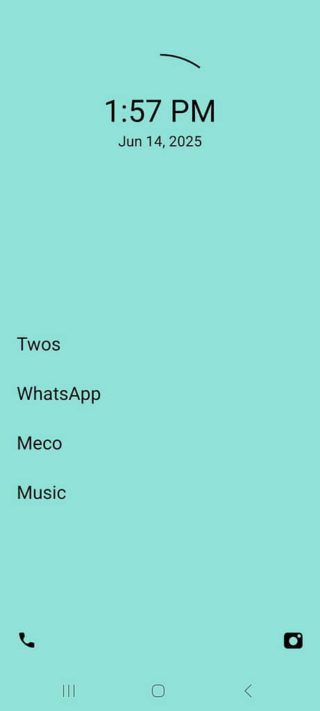 Minimalist phone launcher